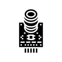 co2 sensor module glyph icon illustration vector