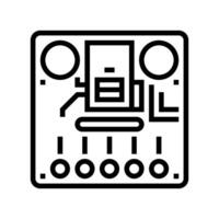 gesture recognition sensor line icon illustration vector