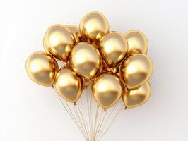 Golden balloons create a festive atmosphere for celebrations photo