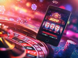 Exciting online gaming experience with jackpot slot machine photo