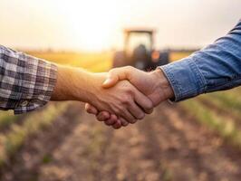 Farmers agree to collaborate on sustainable practices in the field photo