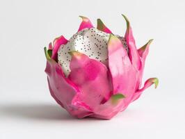 Unique dragon fruit captured in a bright studio setting photo