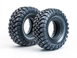 Durable all-terrain tires suitable for off-road adventures photo