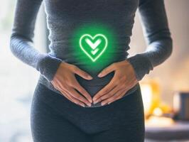 Healthy living focus on wellness and self-care in a cozy setting photo