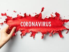 Breaking through barriers with coronavirus awareness message photo
