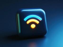 Modern wireless connectivity symbol in vibrant colors photo
