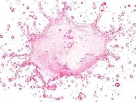 Splash of pink water captures dynamic movement and energy photo