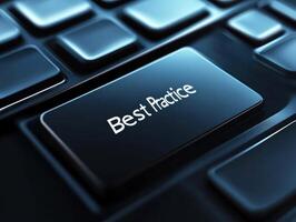 Keys to success highlighted on a keyboard with a focus on best practices in technology and productivity photo