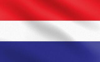 Flag of Netherlands with paper texture and light vector
