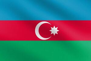 Flag of Azerbaijan with paper texture and light vector