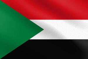 Flag of Sudan with paper texture and light vector