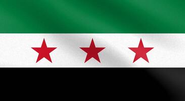 Flag of Syrian with paper texture and light vector