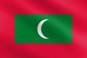 Flag of Maldives with paper texture and light vector