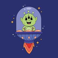 Alien in space by jimmyjimmy vector