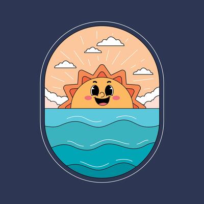 Sun in the ocean by joshua klein