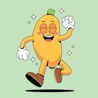 A cartoon character of a banana running vector