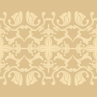 Abstract Elaborate Ancient Golden Beige Rose on Light Brown Background. Luxury Motif Pattern Like a Florals Illustration Delicate Expensive Rich Style for Handicraft Decoration Carpet Textiles Brocade