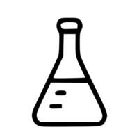 Simple Outline Flask Lab Equipment Icon Shape vector