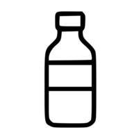 Outline Simple Bottle Shape Icon for Drink vector