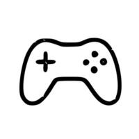 Outline Handdrawn Game Controller Gaming Icon Shape Design vector