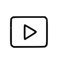 Simple Outline Play Button Symbol for Interface Design Icon vector