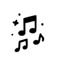 Outline Simple Musical Notes Symbol Icon Design vector