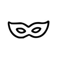 Outline Handdrawn Masquerade Mask Icon Design Illustration vector