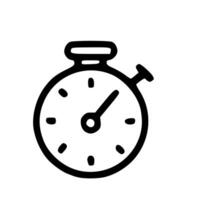 Simple Handdrawn Stopwatch Timer Clock Outline Icon vector