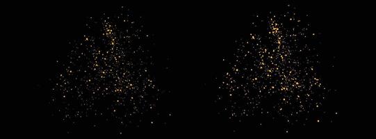 Editable gold glitter magic bokeh glowing background vector