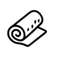 Outline Rolled Fabric Textile Material Icon Design vector