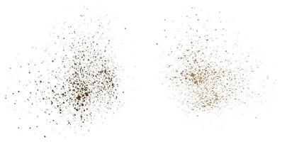 Cocoa or chocolate dust particles powder splash isolated background vector
