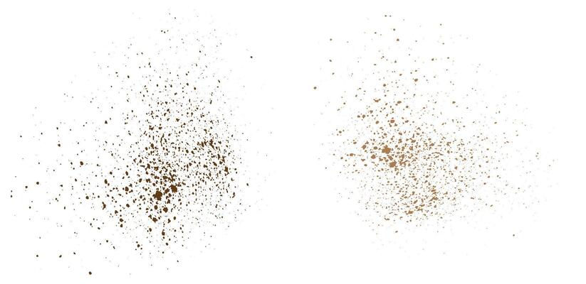 Cocoa or chocolate dust particles powder splash isolated background