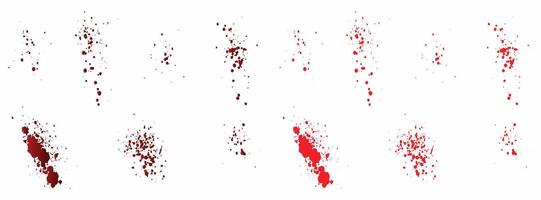 Gradient red blood splatter background set vector