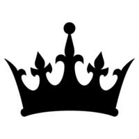Silhouette Elegant Crown Shape Icon Symbol Illustration vector