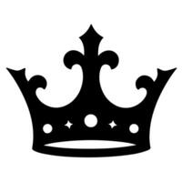 Silhouette Elegant Crown Design Icon Symbol Illustration vector