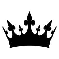 Silhouette Royal Crown Emblem for Design Element vector