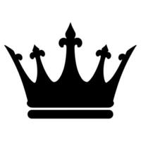 Simple Black Crown Shape Icon Royal Design vector