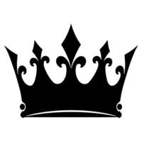 Silhouette Crown Royal Heraldry Luxury Symbol Icon vector