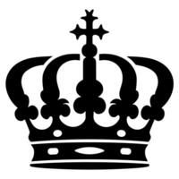 Silhouette Royal Crown Symbol Simple Elegant Icon vector
