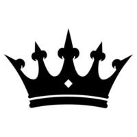 Silhouette Crown Royalty Emblem Illustration Design vector