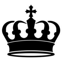 Silhouette Regal Crown Symbol Icon Design Element vector