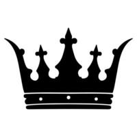 Silhouette Black Royal Crown Icon Shape Illustration Design Element vector