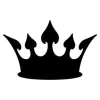 Simple Black Crown Silhouette Design Symbol Icon Element for Royalty vector