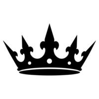 Silhouette Royal Crown Symbol Design Icon Royalty Symbolism Elegant Heraldry Emblem vector