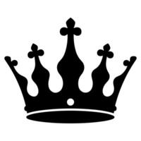 Silhouette Royal Crown Elegant Design Element Icon Symbol vector