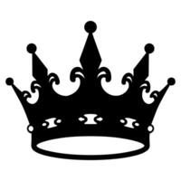 Silhouette Royal Elegant Crown Illustration Symbol Decoration Icon Design vector