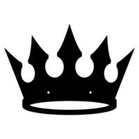 Minimalist Silhouette Crown Symbol Design for Royalty and Emblem Applications vector