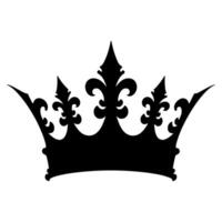 Silhouette Decorative Royal Crown Shape Isolated Icon Emblem Design vector