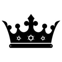 Simple Silhouette Crown Design Element for Royal Authority Emblem Illustration vector