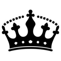 Silhouette Royal Crown Ornament Decorative Symbol for Design Elements vector